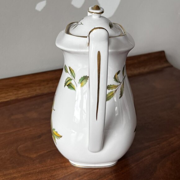 Spode REPRODUCTION Blenheim Coffee Pot Bone China England 1815 Pattern Pears - Picture 5 of 14